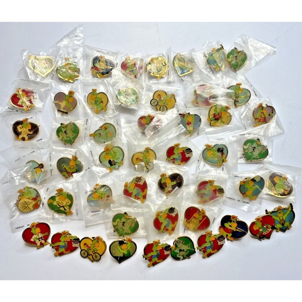 Marsh USOC PINBACK Tie Pin 1985 USOC PAX PARROT Olympic Mascot Pin Lot Of 50 VTG